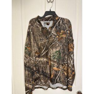 Men's Game Hide XL Camouflage Quarter Zip Shirt Hunting Outdoor Apparel